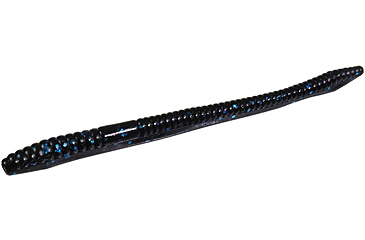 Image of Zoom Finesse Worm, 20 Pack, 4.5in, Black/Blue, 004072X