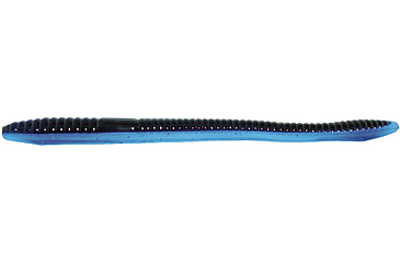 Image of Zoom Finesse Worm, 20 Pack, 4.5in, Black Blue Bruizer, 004087X