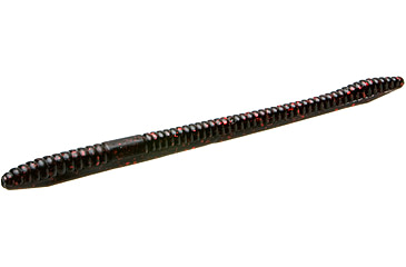Image of Zoom Finesse Worm, 20 Pack, 4.5in, Black Red Glitter, 004001X
