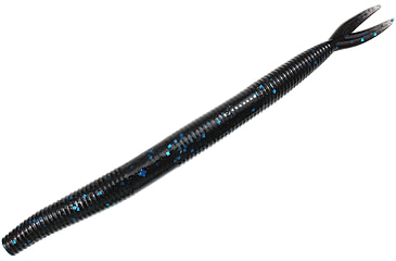 Image of Zoom Fluke Stick Jr Bait, 10 Pack, 5in, Black/Blue, 126072