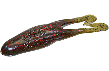 Image of Zoom Horny Topwater Toad, 5 Pack, 4.25in, Green Pumpkin Red, 083202X