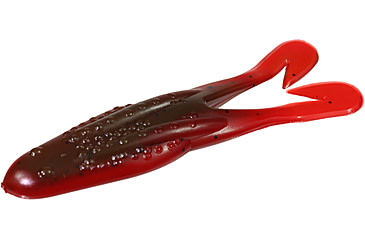 Image of Zoom Horny Topwater Toad, 5 Pack, 4.25in, Green Pumpkin Tomato, 083338X