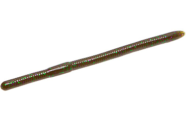 Image of Zoom Mag Swamp Crawler Bulky Finesse Worm, 15 Pack, 6.5in, Green Pump Purple Green, 124349X