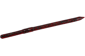 Image of Zoom Mag Swamp Crawler Bulky Finesse Worm, 15 Pack, 6.5in, Red Bug, 124021X