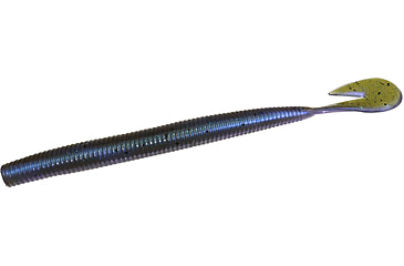 Image of Zoom Mag U-V Speed Worm, 8 Pack, 7in, Green Pumpkin Blue Flash, 113294X