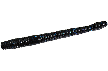 Image of Zoom Magnum Finesse Worm, 10 Pack, 5in, Black/Blue, 114072X