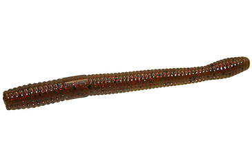 Image of Zoom Magnum Finesse Worm, 10 Pack, 5in, Green Pumpkin Red, 114202X