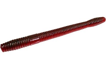 Image of Zoom Magnum Finesse Worm, 10 Pack, 5in, Green Pumpkin Tomato, 114338X