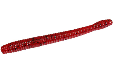 Image of Zoom Magnum Finesse Worm, 10 Pack, 5in, Tomato Seed, 114084X