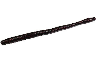 Image of Zoom Magnum Trick Worm, 8 Pack, 7in, Black Red Glitter, 115001X