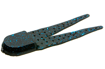 Image of Zoom Pro Chunk Jig Trailer, 5 Pack, 3 1/2in, Black/Blue, 048072X