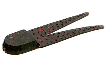 Image of Zoom Pro Chunk Jig Trailer, 5 Pack, 3 1/2in, Black Red Glitter, 048001X