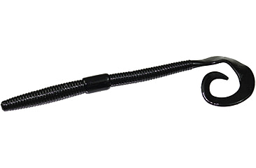 Image of Zoom Shakey Tail Finesse Worm, 20 Pack, 6in, Black, 038038X
