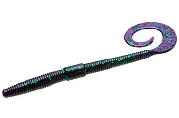 Image of Zoom Shakey Tail Finesse Worm, 20 Pack, 6in, Junebug, 038005X