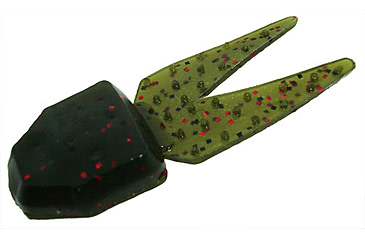 Image of Zoom Small Chunk Jig Trailer, 5 Pack, 2.5in, Avocado, 027147X