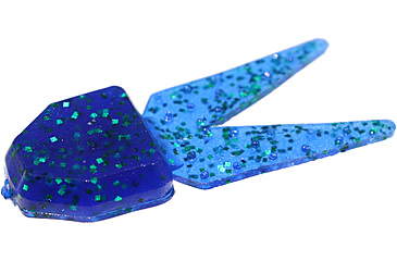Image of Zoom Small Chunk Jig Trailer, 5 Pack, 2.5in, Emerald Blue, 027352X