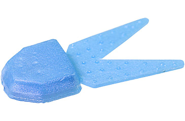 Image of Zoom Small Chunk Jig Trailer, 5 Pack, 2.5in, Powder Blue, 027207X