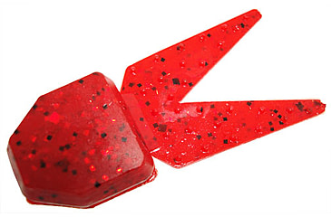 Image of Zoom Small Chunk Jig Trailer, 5 Pack, 2.5in, Ruby Red, 027134X