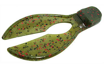Image of Zoom Super Chunk Jig Trailer, 5 Pack, 3.5in, Avocado, 037147X