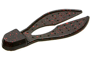 Image of Zoom Super Chunk Jig Trailer, 5 Pack, 3.5in, Black Red Glitter, 037001X