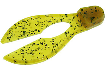 Image of Zoom Super Chunk Jig Trailer, 5 Pack, 3.5in, Chartreuse Pumpkin, 037012X