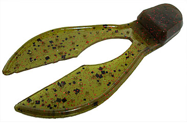 Image of Zoom Super Chunk Jig Trailer, 5 Pack, 3.5in, Green Pumpkin Red, 037202X