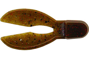 Image of Zoom Super Chunk Jr Soft Bait, 6, 2in, Green Pumpkin Red, 041202-SP