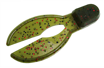 Image of Zoom Super Chunk Jr Jig Trailer, 6 Pack, 2in, Avocado, 041147X
