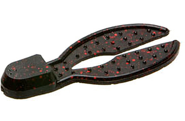 Image of Zoom Super Chunk Jr Jig Trailer, 6 Pack, 2in, Black Red Glitter, 041001X