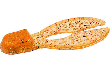 Image of Zoom Super Chunk Jr Jig Trailer, 6 Pack, 2in, Bourbon Blaze, 041416X
