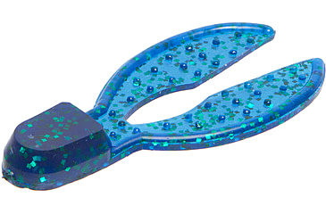 Image of Zoom Super Chunk Jr Jig Trailer, 6 Pack, 2in, Emerald Blue, 041352X