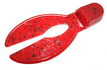 Image of Zoom Super Chunk Jr Jig Trailer, 6 Pack, 2in, Ruby Red, 041134X