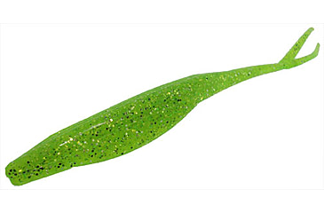 Image of Zoom Super Fluke Baitfish Imitator, 10 Pack, 5.25in, Chartreuse Glitter, 023047X