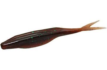 Image of Zoom Super Fluke Jr Baitfish Imitator, 10 Pack, 4in, Scuppernong Green, 056316X