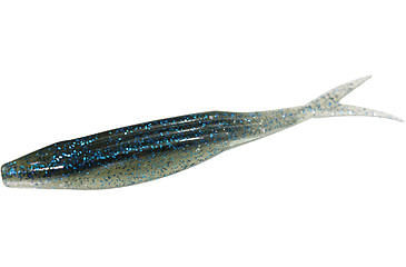 Image of Zoom Super Fluke Jr Baitfish Imitator, 10 Pack, 4in, Silver Flash, 056356X