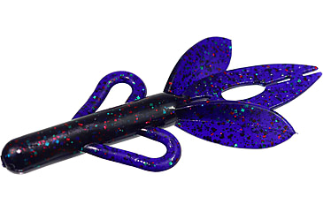 Image of Zoom Super Hog Creature Bait, 10 Pack, 4in, Junebug Red, 085177X