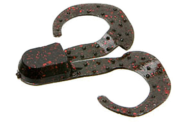 Image of Zoom Swimmin Chunk Jig Trailer, 10 Pack, 3in, Black Red Glitter, 043001X