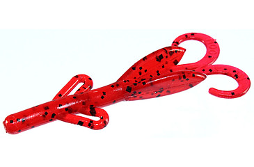 Image of Zoom Tiny Brush Hog Mini Creature Bait, 15 Pack, 3in, Cherry Seed, 055018X