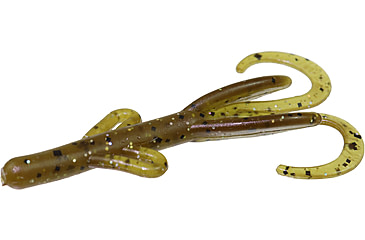 Image of Zoom Tiny Brush Hog Mini Creature Bait, 15 Pack, 3in, Green Pumpkin Magic, 055284X