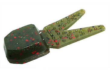 Image of Zoom Tiny Chunk Jig Trailer, 5 Pack, 2in, Avocado, 029147X