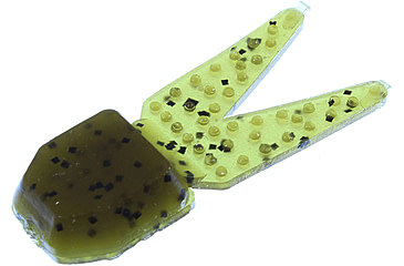 Image of Zoom Tiny Chunk Jig Trailer, 5 Pack, 2in, Green Pumpkin, 029025X
