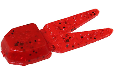 Image of Zoom Tiny Chunk Jig Trailer, 5 Pack, 2in, Ruby Red, 029134X