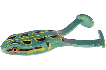 Image of Zoom Topwater Frog Soft Bait, 3 Pack, 4in, Zebra Green, 135412