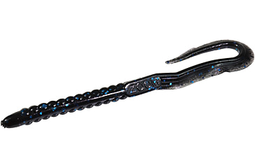 Image of Zoom U-Tale Mid-Size Worm, 20 Pack, 6 3/4in, Black/Blue, 001072X