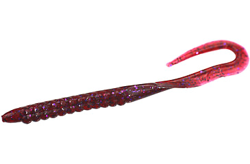 Image of Zoom U-Tale Mid-Size Worm, 20 Pack, 6 3/4in, Cranberry, 001431X