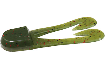 Image of Zoom U-V Chunk Jig Trailer, 5 Pack, 3in, Avocado, 084147X