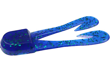 Image of Zoom U-V Chunk Jig Trailer, 5 Pack, 3in, Emerald Blue, 084352X