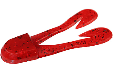 Image of Zoom U-V Chunk Jig Trailer, 5 Pack, 3in, Ruby Red, 084134X