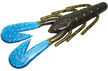 Image of Zoom U-V Speed Craw, 12 Pack, 3.5in, Green Pumpkin Blue/Blue, 080293X
