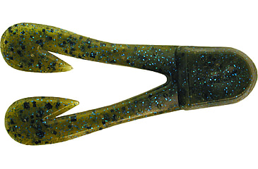 Image of Zoom Ultra-Vibe Chunk Trailer Soft Bait, 5, 3in, Green Pumpkin-Blue, 084239-SP